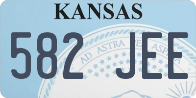 KS license plate 582JEE