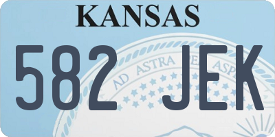 KS license plate 582JEK