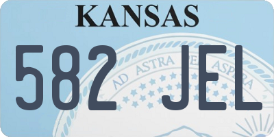 KS license plate 582JEL