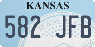 KS license plate 582JFB