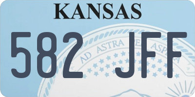 KS license plate 582JFF