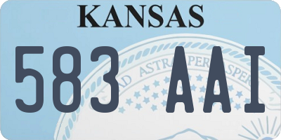 KS license plate 583AAI