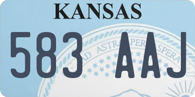 KS license plate 583AAJ