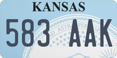 KS license plate 583AAK