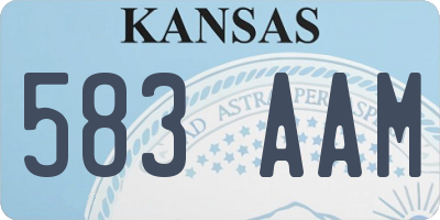 KS license plate 583AAM