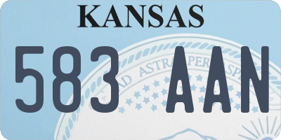 KS license plate 583AAN