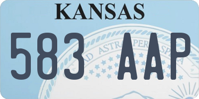 KS license plate 583AAP