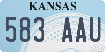 KS license plate 583AAU
