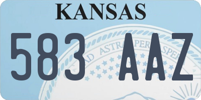KS license plate 583AAZ