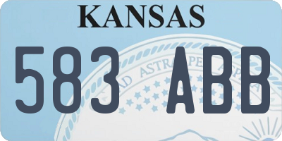 KS license plate 583ABB