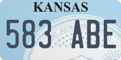 KS license plate 583ABE