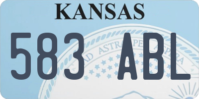 KS license plate 583ABL