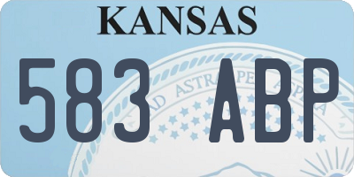 KS license plate 583ABP