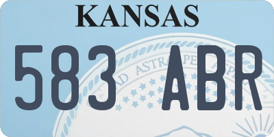 KS license plate 583ABR