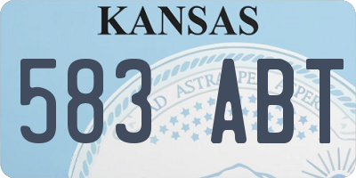 KS license plate 583ABT