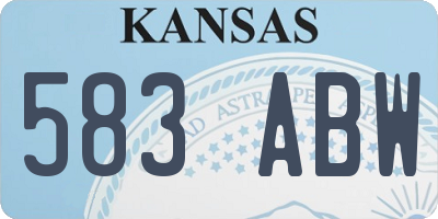 KS license plate 583ABW