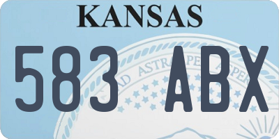 KS license plate 583ABX