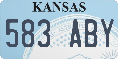 KS license plate 583ABY