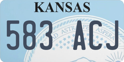 KS license plate 583ACJ