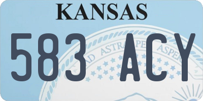 KS license plate 583ACY