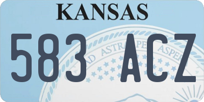KS license plate 583ACZ