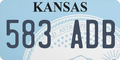 KS license plate 583ADB