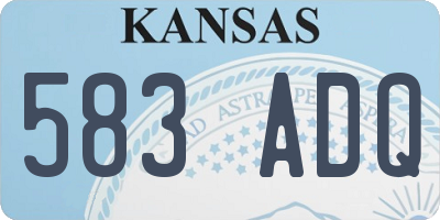 KS license plate 583ADQ