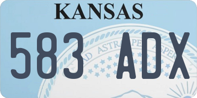 KS license plate 583ADX