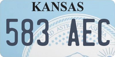 KS license plate 583AEC