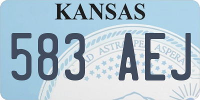 KS license plate 583AEJ