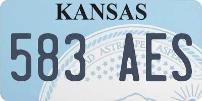 KS license plate 583AES