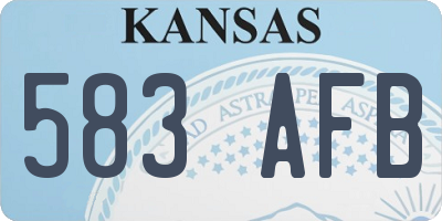 KS license plate 583AFB