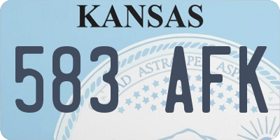 KS license plate 583AFK