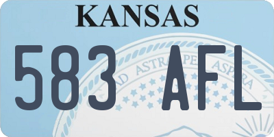 KS license plate 583AFL