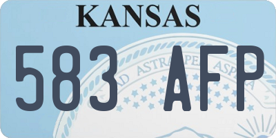 KS license plate 583AFP
