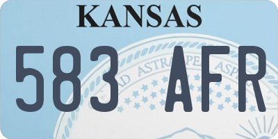 KS license plate 583AFR