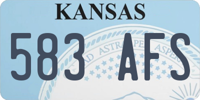KS license plate 583AFS
