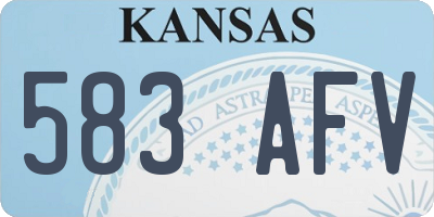 KS license plate 583AFV