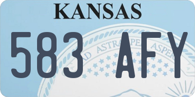 KS license plate 583AFY