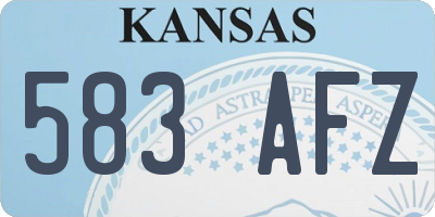 KS license plate 583AFZ