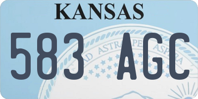 KS license plate 583AGC
