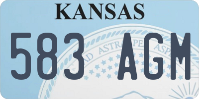 KS license plate 583AGM