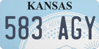 KS license plate 583AGY