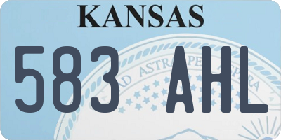 KS license plate 583AHL