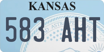 KS license plate 583AHT