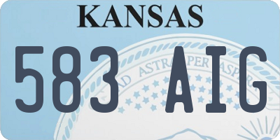 KS license plate 583AIG
