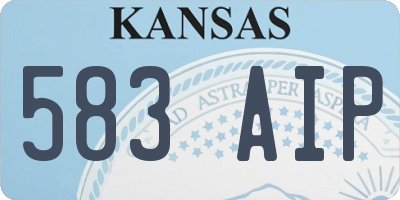 KS license plate 583AIP