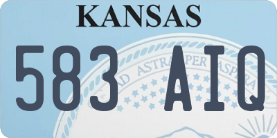 KS license plate 583AIQ