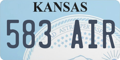 KS license plate 583AIR