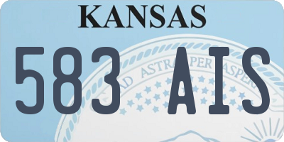 KS license plate 583AIS